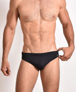 Battysta Textured Black Brief Swimsuit