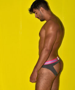 JOCKSTRAP TIPO BRIEF MICROFIBRA COLOR GRIS