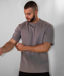 Smoke gray cotton T-shirt