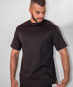 Black cotton T-shirt