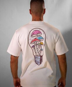 Empathic light bulb printed cotton t-shirt