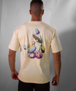 Fungi connection printed cotton T-shirt