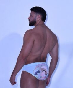 Fungi Pastel Illustration Brief Swimsuit