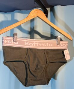 Classic kangaroo brief in military green cotton rib Battysta – Strength and comfort with every movement