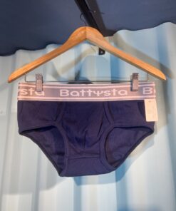 Classic dark blue kangaroo brief in Battysta ribbed cotton – Timeless elegance with natural freshness