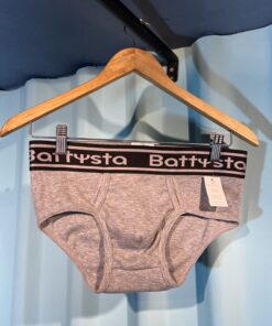 Classic kangaroo brief in light grey cotton rib, Battysta – Neutrality and comfort for your everyday life